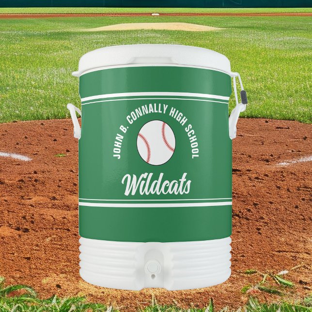 Customizable Green Baseball Team Beverage Cooler (Creator Uploaded)