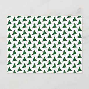 Customizable Green Christmas Trees Postcard