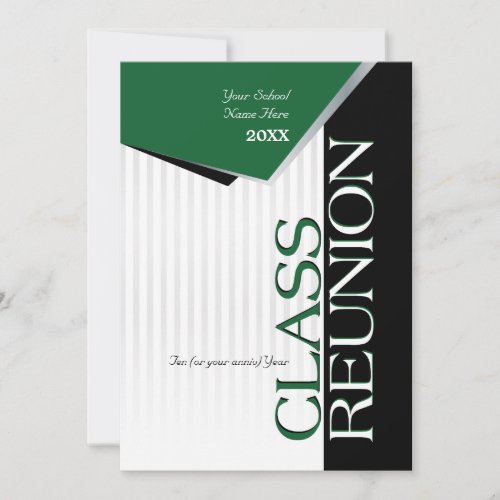 Customizable Green Class Reunion Invitation