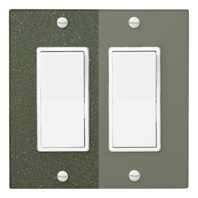 Customizable Green Dual Texture Light Switch Cover (In Situ)