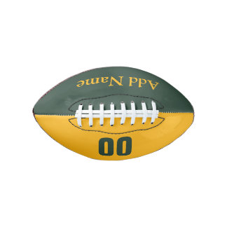 Customizable Green/Gold Mini Football