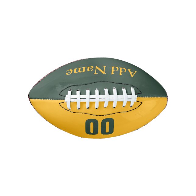 Customizable Green/Gold Mini Football (Front)