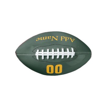 Customizable Green/gold Mini Football by StillImages at Zazzle