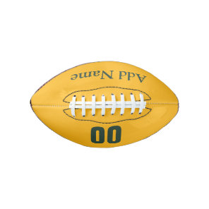 Customizable Green/Gold Mini Football
