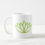 Customizable Green Lotus Flower Yoga Studio Design Coffee Mug