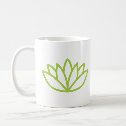 Customizable Green Lotus Flower Yoga Studio Design Coffee Mug
