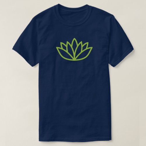 Customizable Green Lotus Flower Yoga Studio Design T_Shirt