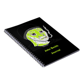 Customizable Green Martian Doomer Spiral Bound Notebook