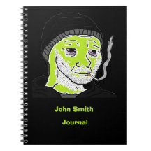 Customizable Green Martian Doomer Spiral Bound
