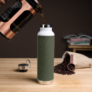 Customizable Green Speckled Water Bottle