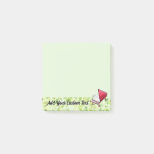 Customizable Green Splatter & Pencil Sketches Lime Post-it Notes