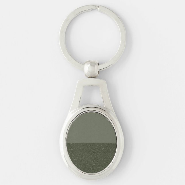 Customizable Green Split Metal Keychain (Front)