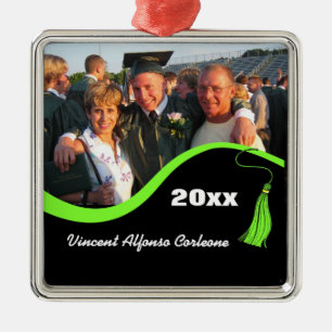 Customizable Green Tassel Graduation Ornament