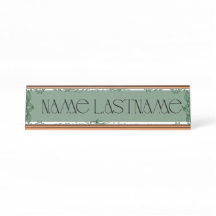 Customizable Green Vines Name Plate