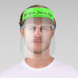 Customizable Green Visor Face Shield