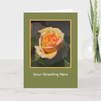 Customizable Greeting Card, Dreaming Spires Rose Card