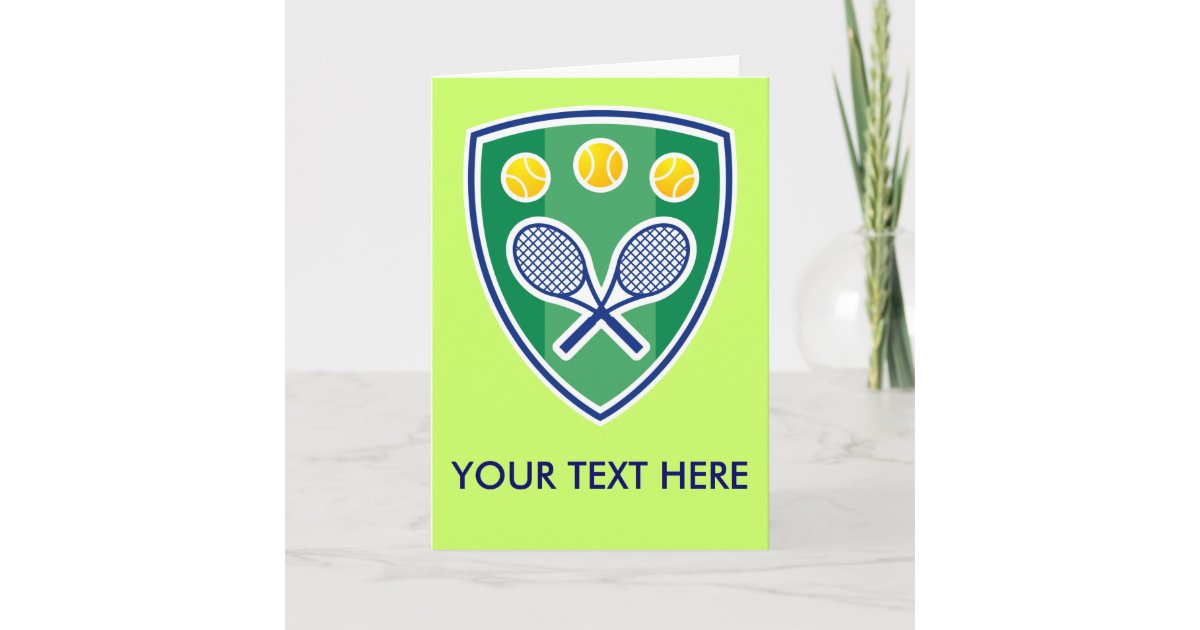 Customizable Greeting Card For Tennis Players | Zazzle.com