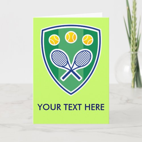 Customizable Greeting Card For Tennis Players