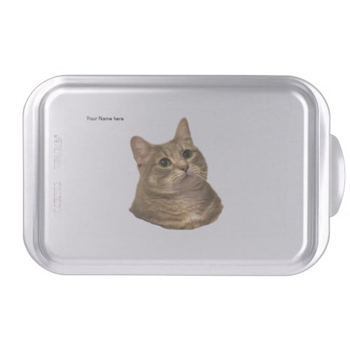 Customizable Grey Tabby Cat Cake Pan