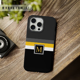 Customizable Grey Yellow White Black Color Block iPhone 15 Pro Max Case