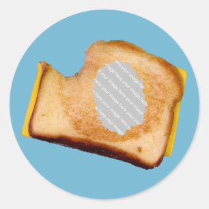 Customizable Grilled Cheese Sandwich Classic Round Sticker