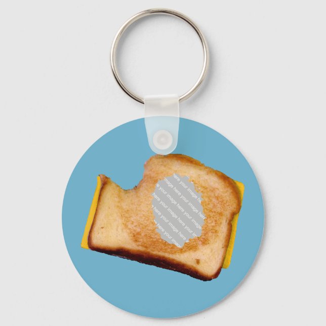 Customizable Grilled Cheese Sandwich Keychain (Front)