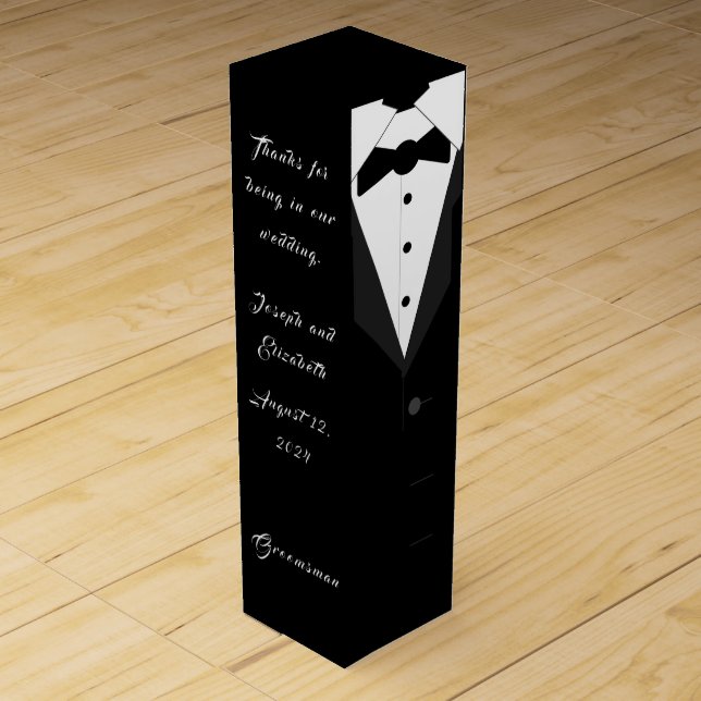 Customizable Groomsman Favor Box (Front)