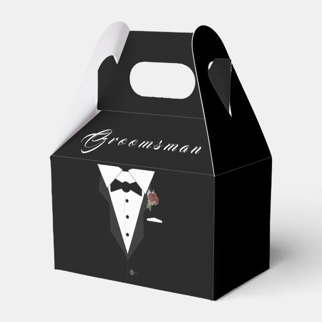 Customizable Groomsman Favor Box (Front Side)