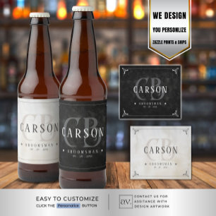 Customizable Groomsmen Gifts Beer Bottle Label