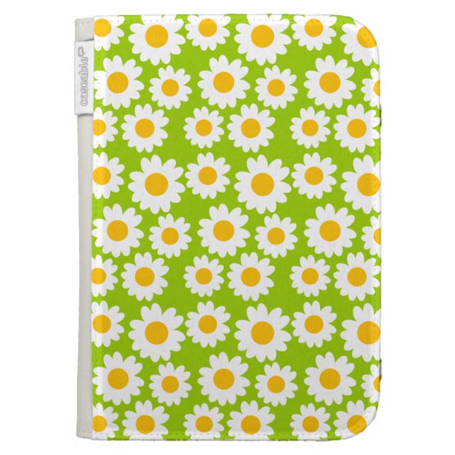 Customizable Groovy Flowers Kindle Keyboard Covers (Front)