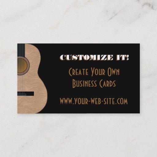 Customizable Customizable Guitar Music Business Card
