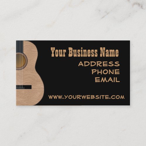 CUSTOMIZABLE Guitar Music Business Cards