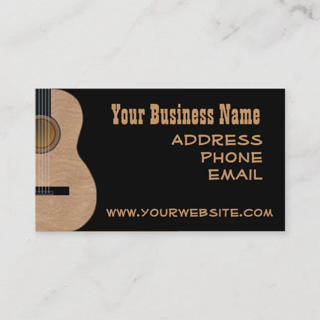 CUSTOMIZABLE Guitar Music Business Cards Zazzle