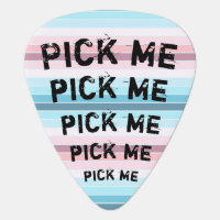 Customizable guitar/ukulele pick - pastel stripes
