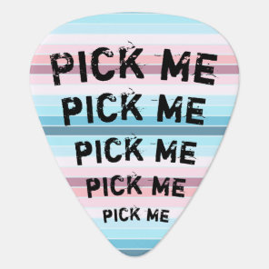 Customizable guitar/ukulele pick - pastel stripes