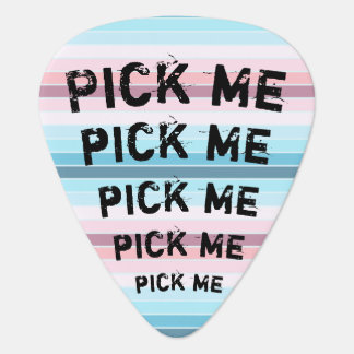 Customizable guitar/ukulele pick - pastel stripes