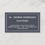 [ Thumbnail: Customizable Gynecologist Business Card ]