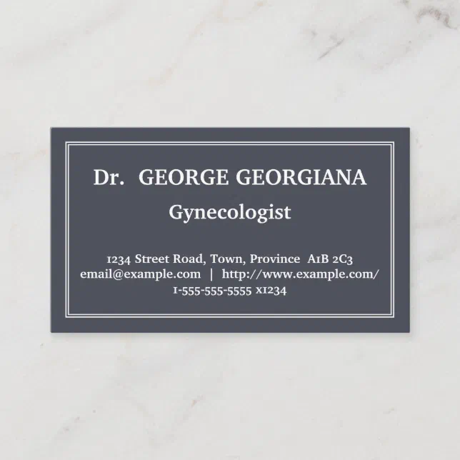 Customizable Gynecologist Business Card | Zazzle