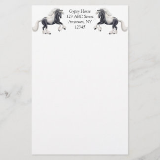 Customizable Gypsy Vanner Horses Stationery