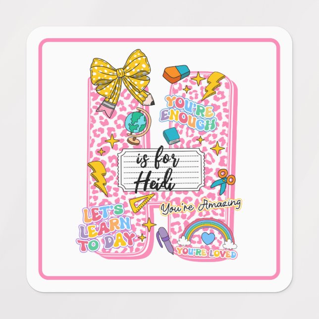 Customizable “H is for” Alphabet Art – Inspiration Labels (Design 1)