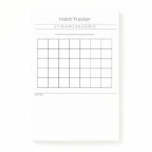 Customizable Habit Tracker Post It Notes 