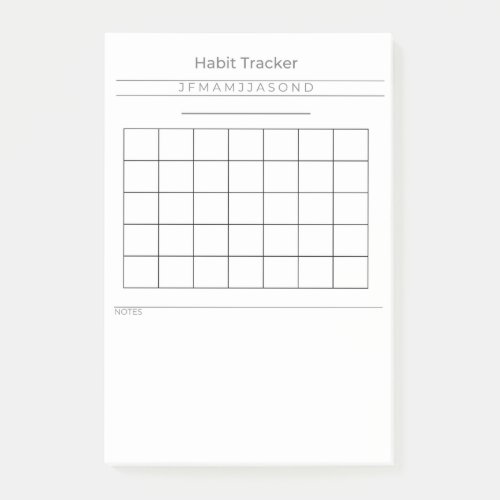 Customizable Habit Tracker Post It Notes 