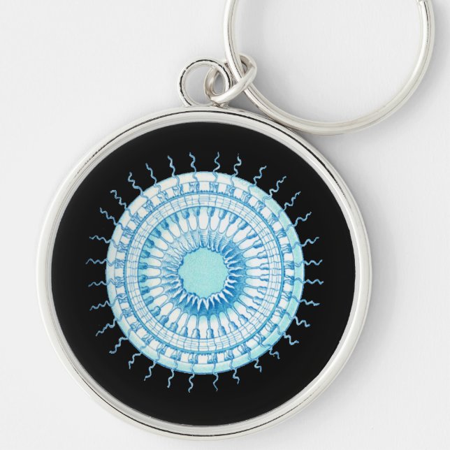 Customizable Haeckel Jellyfish Keychain (Front)