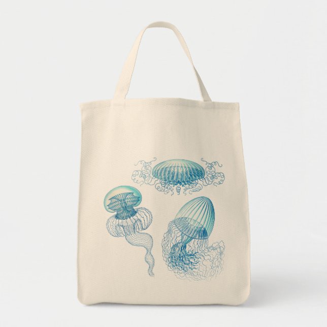 Customizable Haeckel Jellyfish Tote Bag (Front)