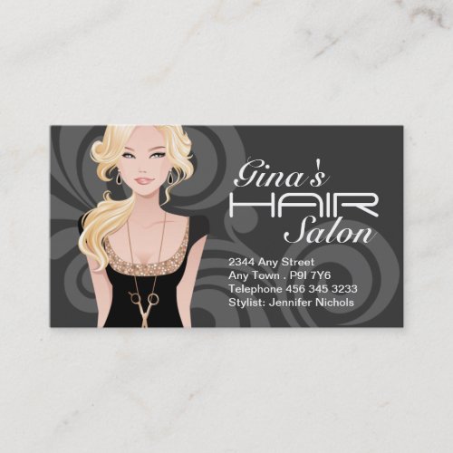 Customizable Hair Salon Business Cards