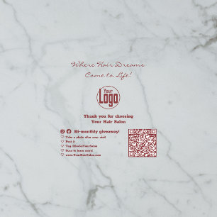 Customizable Hair Salon Thank You Giveaway Floor Decals