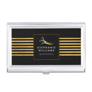 Customizable Hair Stylist Business Card Holder