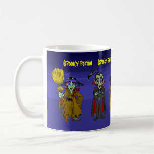 Customizable Hallowee potion witch wizard cartoon  Coffee Mug
