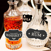Customizable Halloween Drink Labels