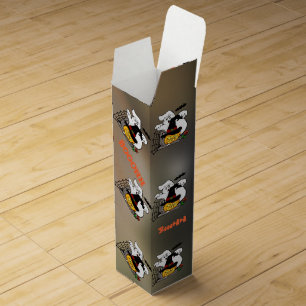 Customizable halloween ghost and pumpkin wine box